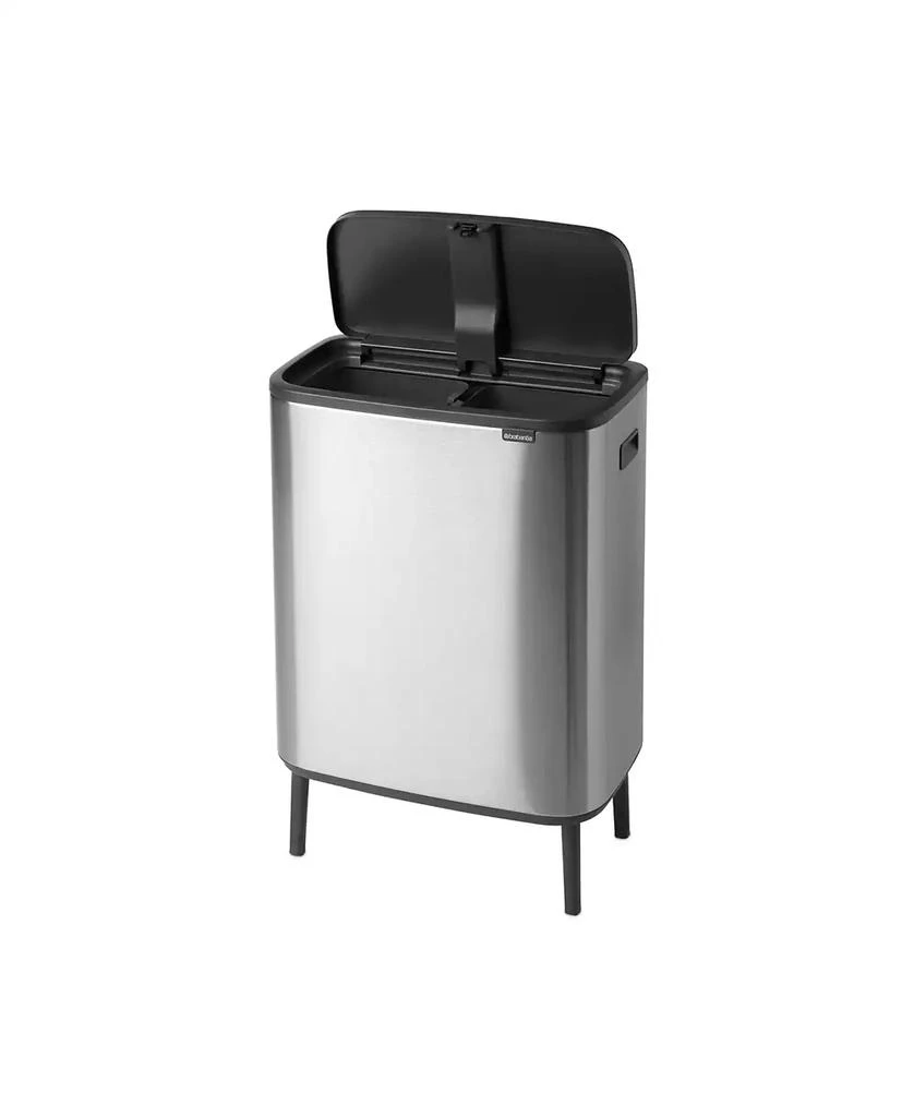 Brabantia Bo Touch Top Hi Dual Compartment Trash Can, 2 x 8 Gallon, 2 x 30 Liter 2