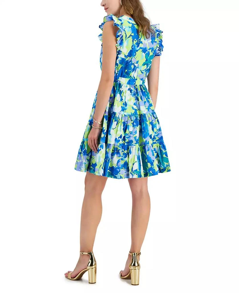 Taylor Petite V-Neck Sleeveless Cotton A-Line Dress 2