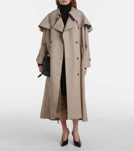 Altuzarra Billie caped virgin wool trench coat 2
