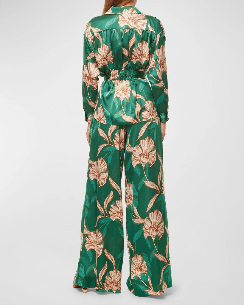 MISA Filippa Relaxed Wide-Leg Floral Pants 3