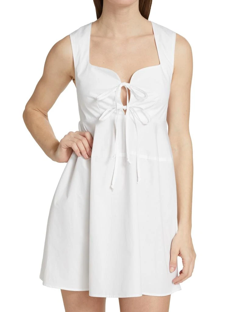 Matthew Bruch Tie Front Apron Minidress