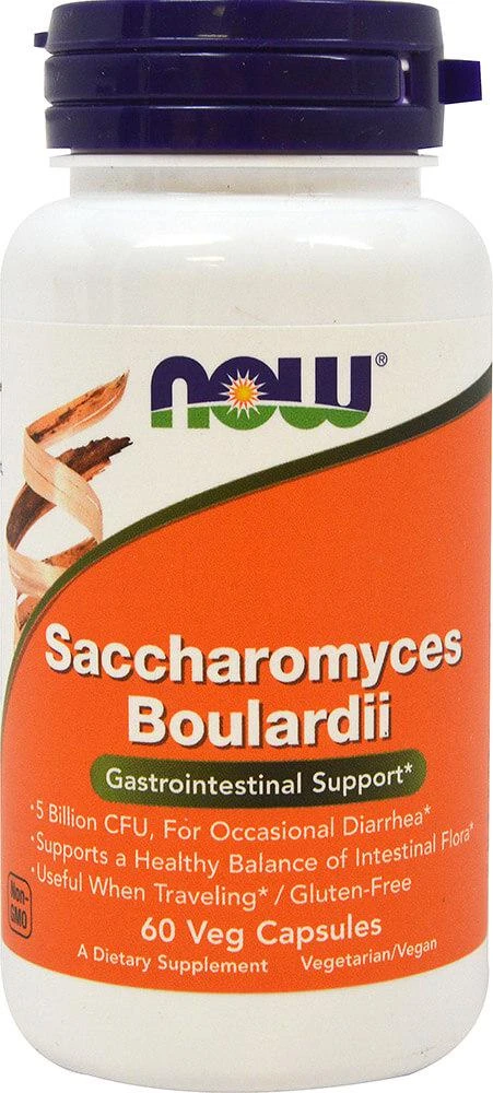 Now Foods Saccharomyces Boulardii 5 Billion CFU 60 Vegi Caps 1