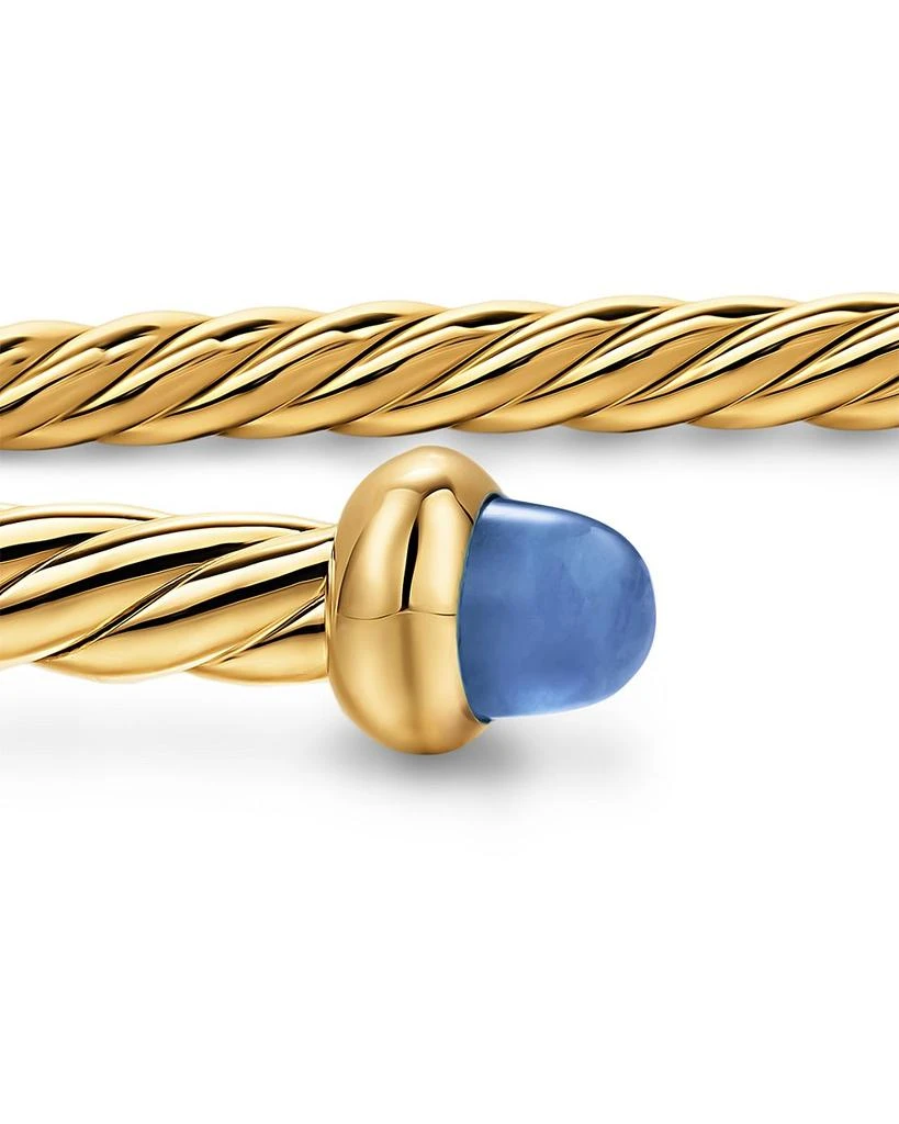 David Yurman Micro Cablespira® Flex Bracelet in 18K Yellow Gold with Blue Sapphires, 2.6mm 5