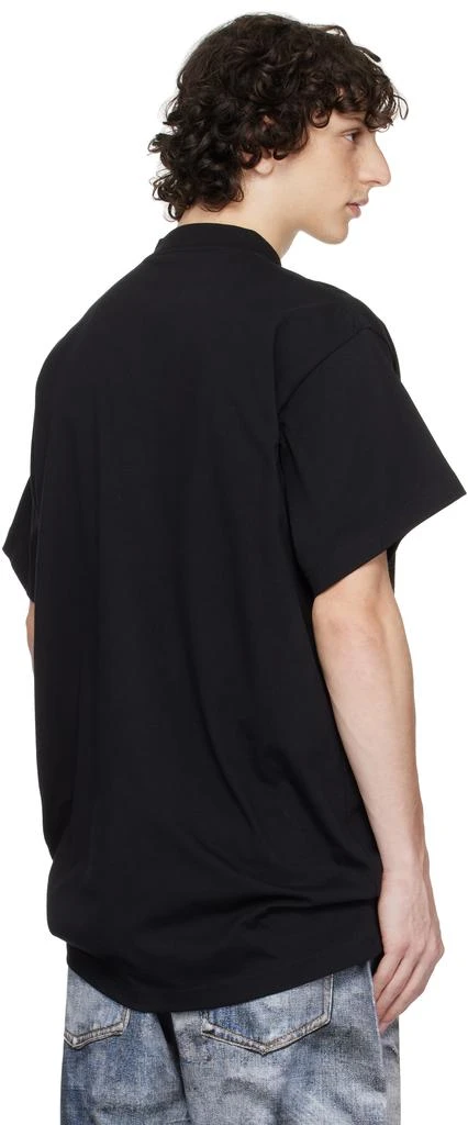 Balenciaga Black 'Paris' Strass Vintage Jersey Oversized T-shirt 3