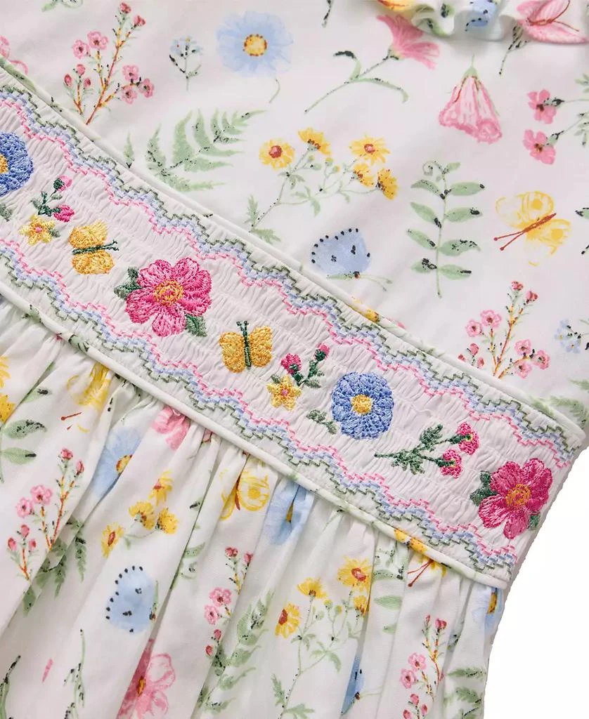 Bonnie Jean Toddler and Little Girls Botanical Floral Smocked Dress 5