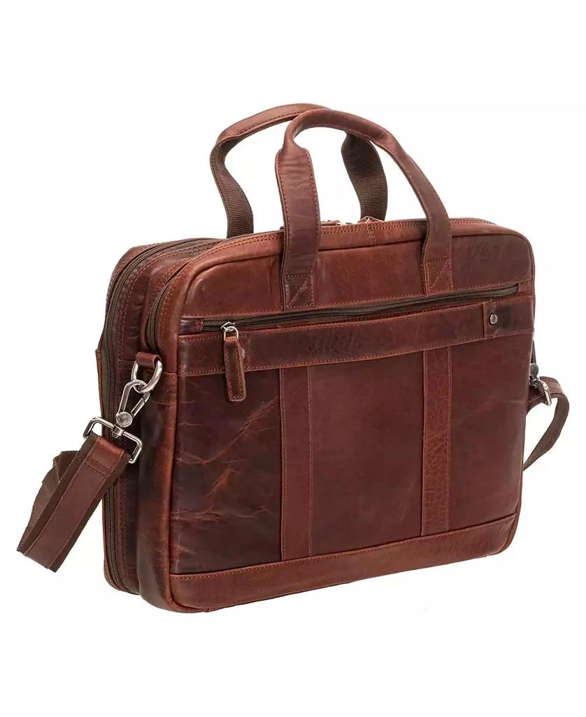 Mancini Leather Goods Men
s Buffalo Double Compartment Briefcase for 15.6" Laptop and Tablet 2