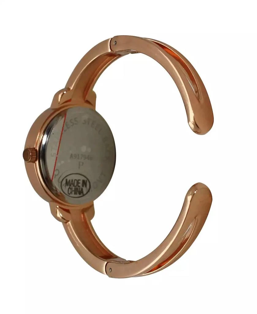 Olivia Pratt Rose Gold Metallic Round Face Bangle Women Watch 3