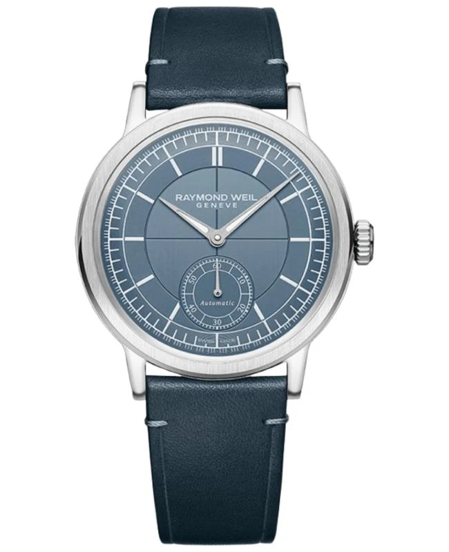 Raymond Weil Raymond Weil Millesime Automatic Small Seconds Blue Dial Leather Strap Men's Watch 2930-STC-50011 1