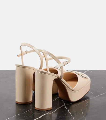 Valentino VLogo Signature leather platform pumps 2