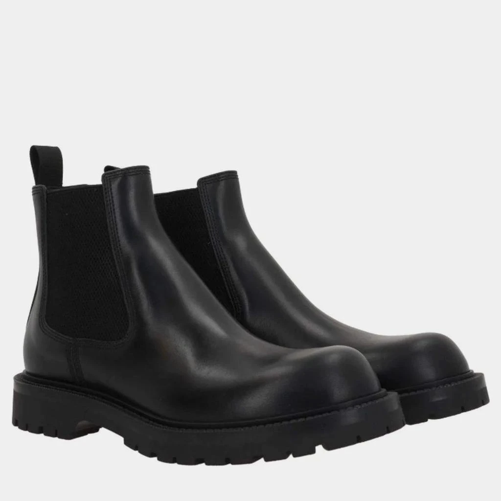 Gucci Gucci Black Leather Web Detailed Boots EU 41 2