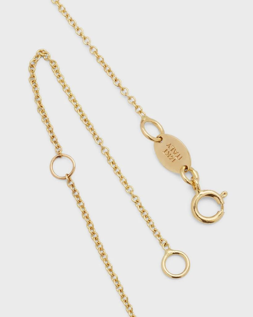 Zoe Lev Diamond Asymmetrical Initial Necklace, L 4