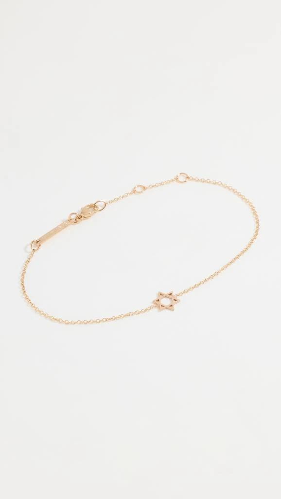 Zoe Chicco 14k Gold Midi Bitty Star of David Bracelet