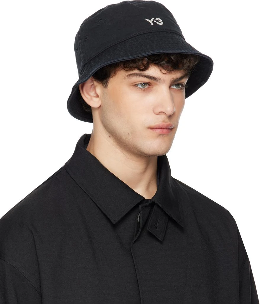 Y-3 Black Logo Bucket Hat 2