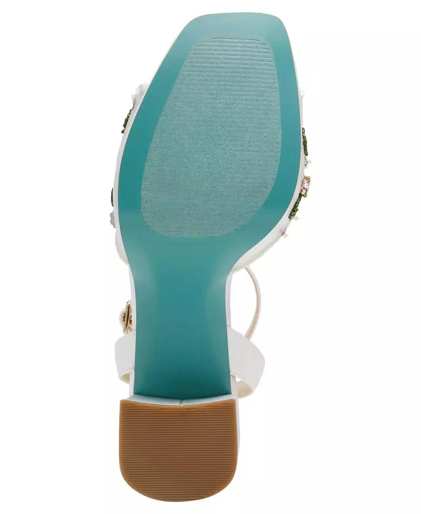 Betsey Johnson Women
s Kirra Floral Beaded Platform Dress Sandals 5