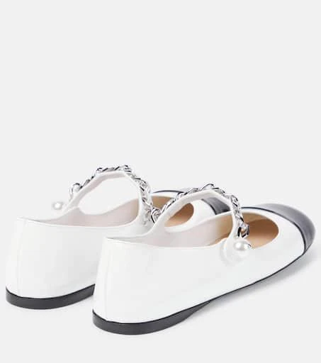 Miu Miu Embellished leather ballet flats 3
