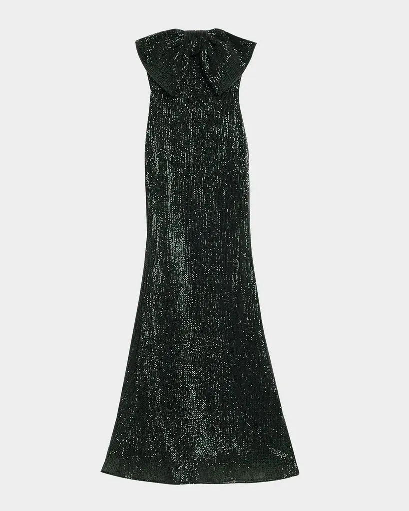 badgley mischka black sequin dress Badgley Mischka Mermaid Gown