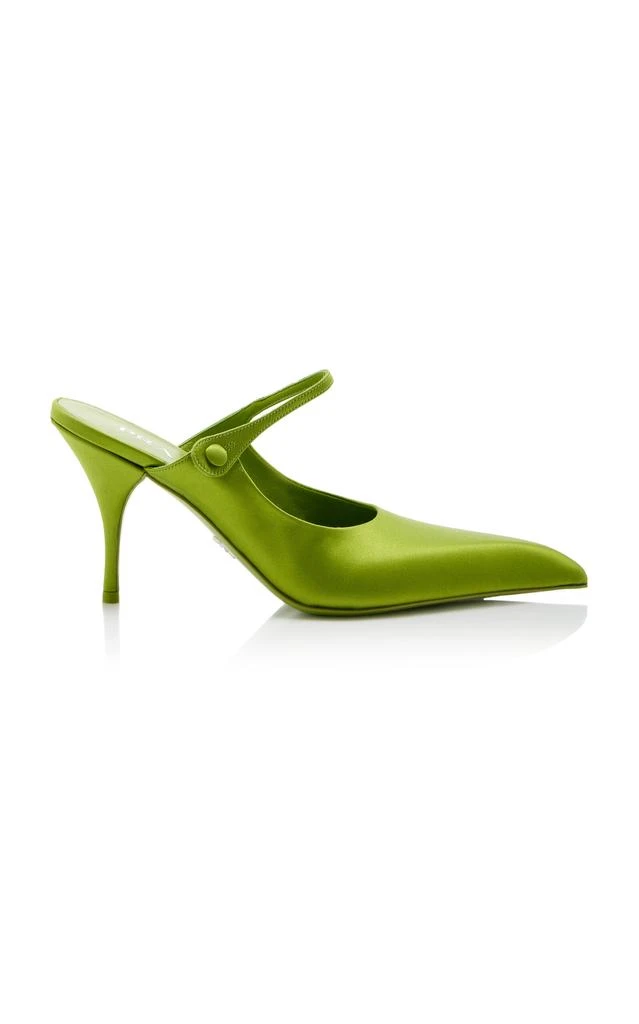 Prada Prada - Satin Mary Jane Mules - Green - IT 37 - Moda Operandi 1