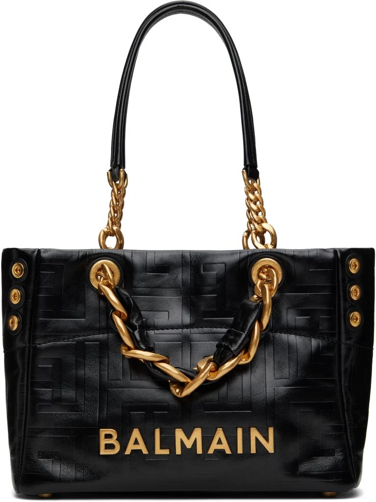 Balmain Black Small 1945 Soft Tote 1