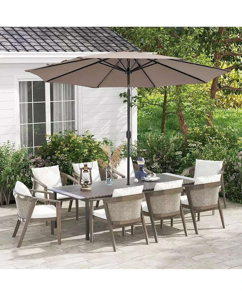 GOUUN 10 Feet Outdoor Patio Umbrella with Tilt Adjustment and Crank 5