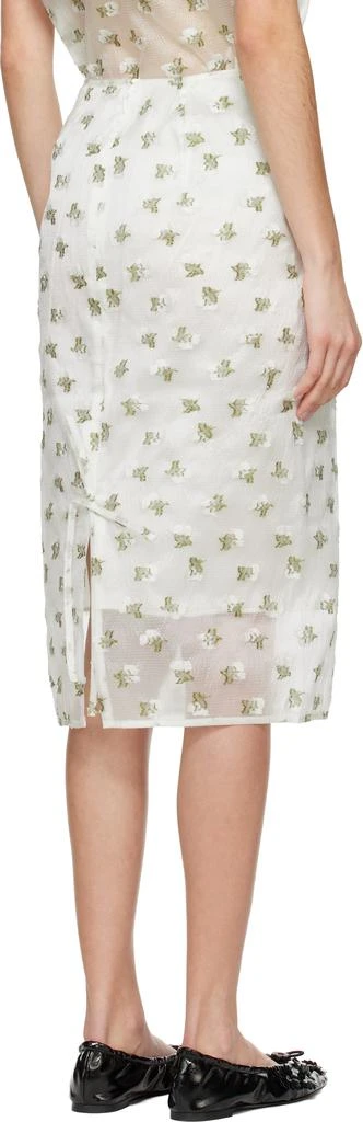CECILIE BAHNSEN White Allegra Midi Skirt 3