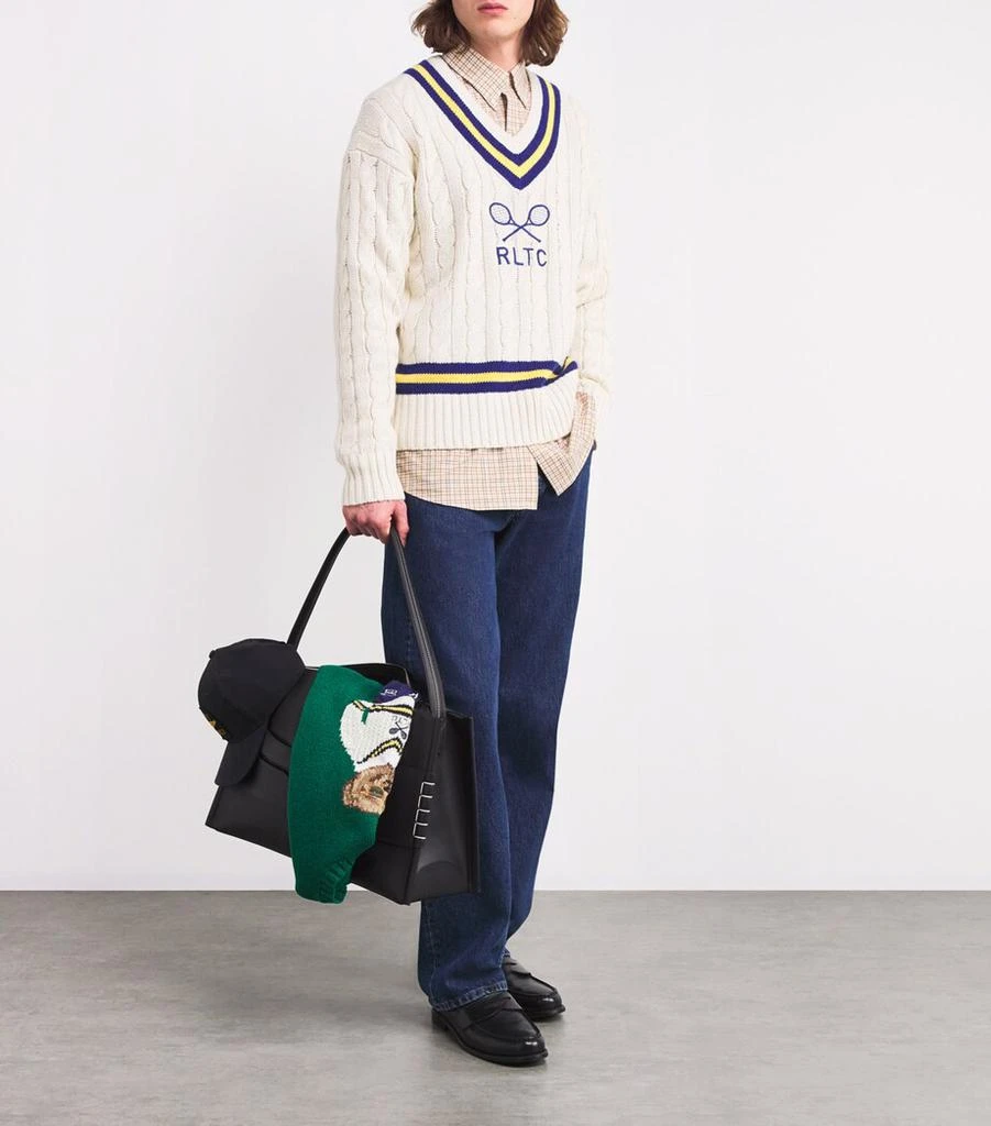 Ralph Lauren Cable-Knit Embroidered Sweater 2