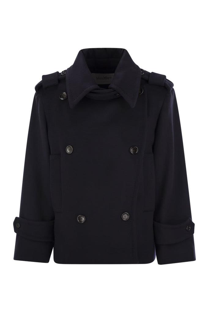 コート MAX MARA Dark Blue Wool Blend Laveno Coat Max Mara DARK BLUE WOOL BLEND LAVENO COAT - Coats - BeyondStyle