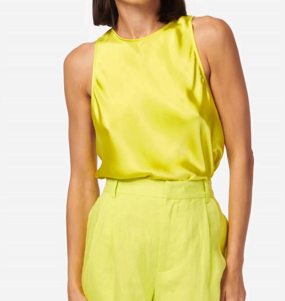 CAMI NYC Cami Nyc - Lime Silk Tank