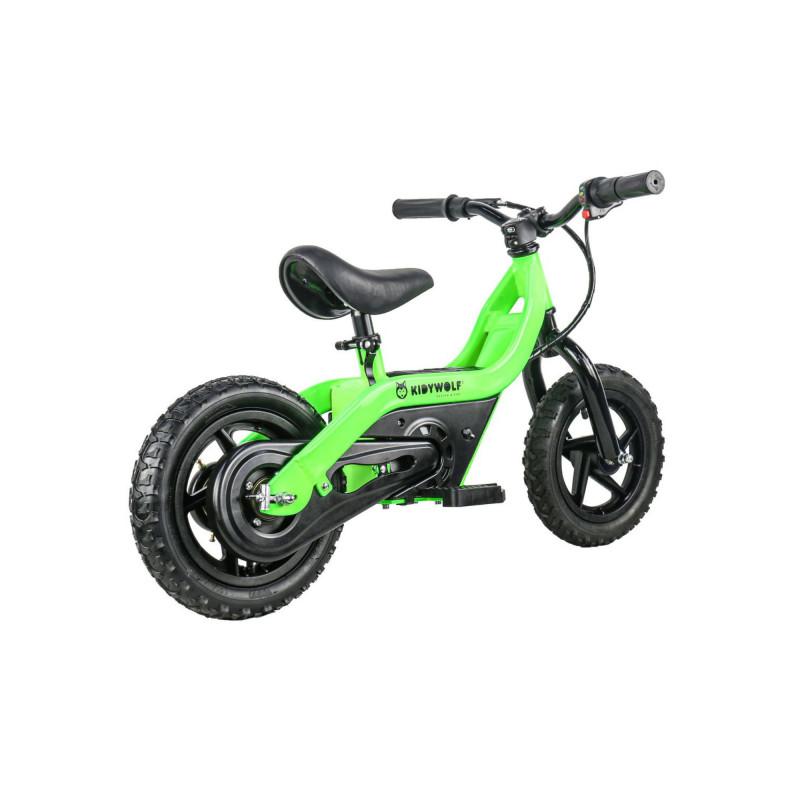 KIDYWOLF Logo electric balance bike in green