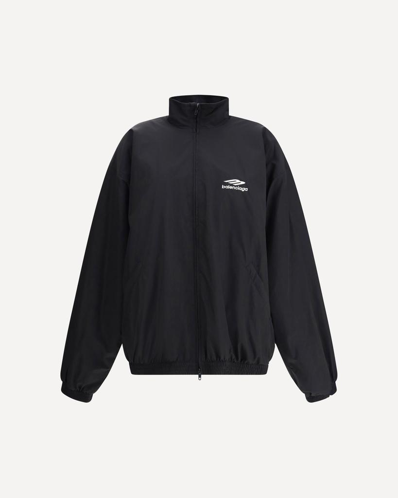 ジャケット BALENCIAGA DRAPED BOMBER JACKET IN TECHNICAL MICRO FAILLE Balenciaga Draped black bomber jacket in technical micro