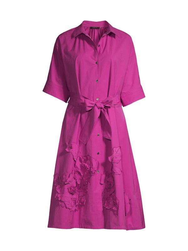 Natori Floral Midi Shirt Dress 5