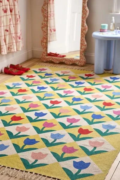 Urban Outfitters Renee Tulip Printed Rug 2