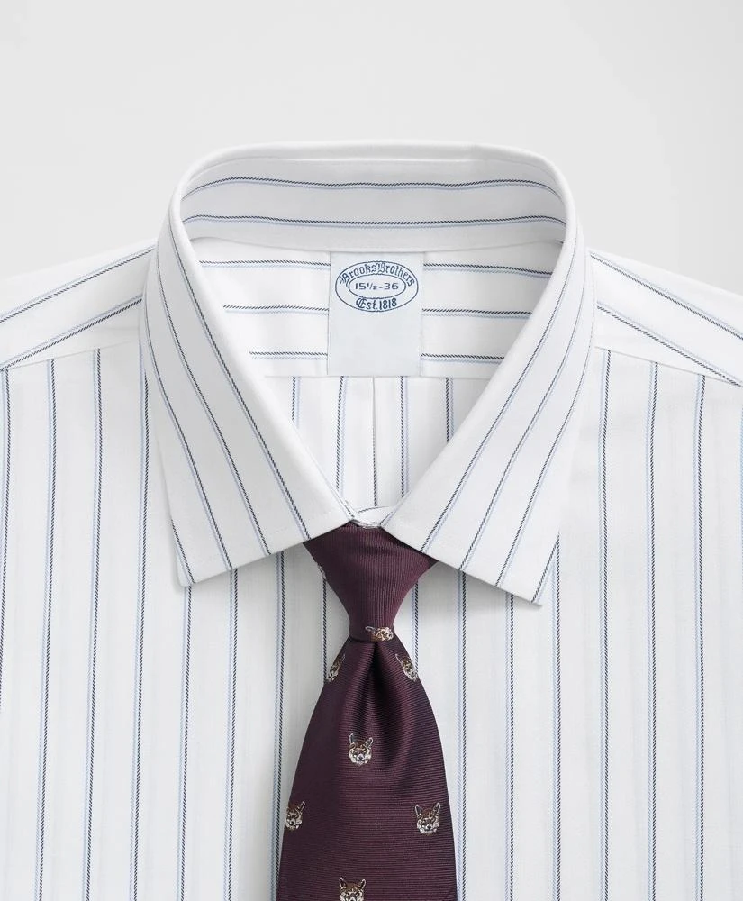 Brooks Brothers Stretch Supima® Cotton Non-Iron Ainsley Collar, Double Striped Dress Shirt 2