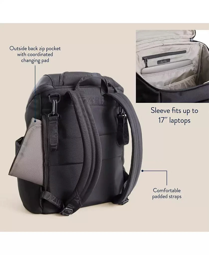 Itzy Ritzy Baby BELONG TOP OPEN BACKPACK WOVEN CHOCOLATE 7