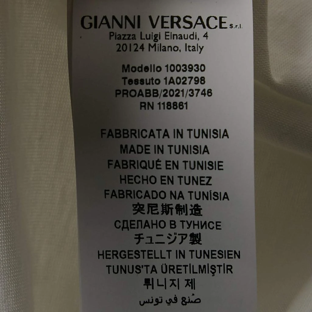 Versace Versace White Rhinestone Logo Jersey Michel Fit T-Shirt L 7