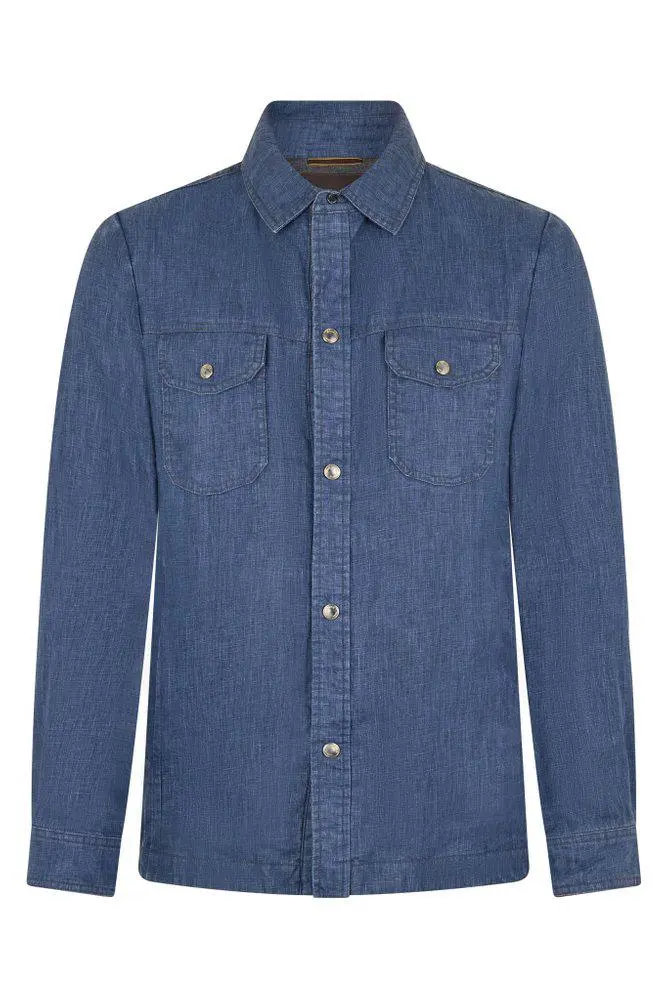 MOORER Moorer Atlasp Denim Shirt