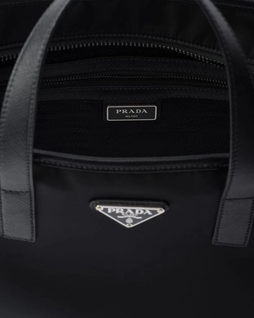 Prada Men's Re-Nylon and Saffiano Leather Tote Bag 4