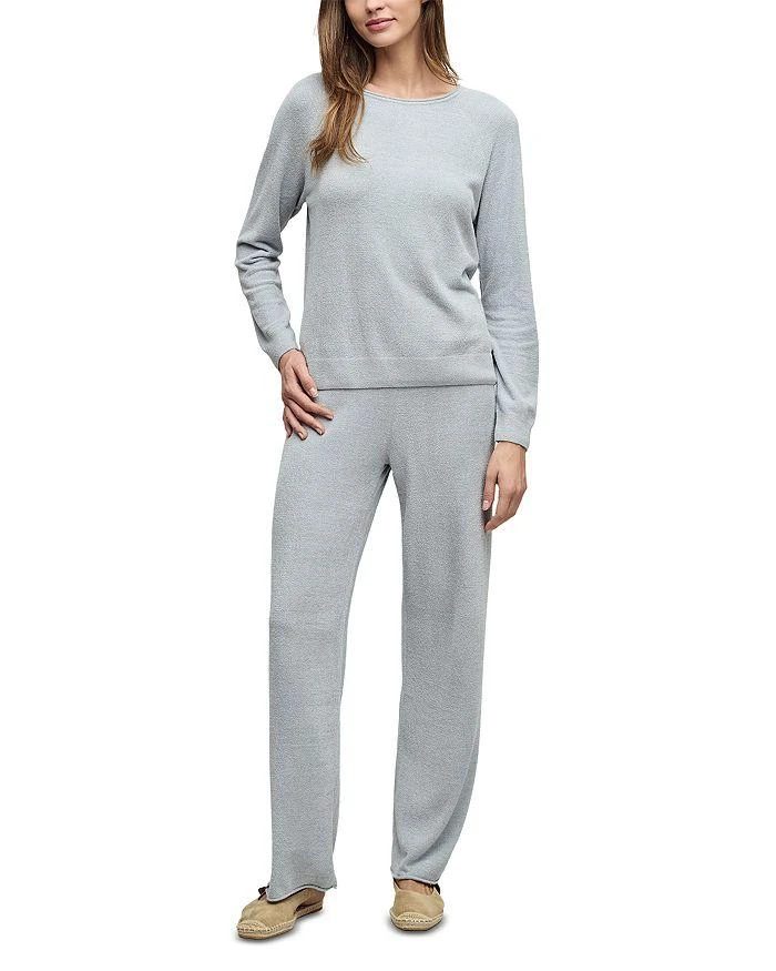 Barefoot Dreams Cozychic Ultra lite® Jersey Roll Pullover Top & Wide Leg Pants Pajama Set