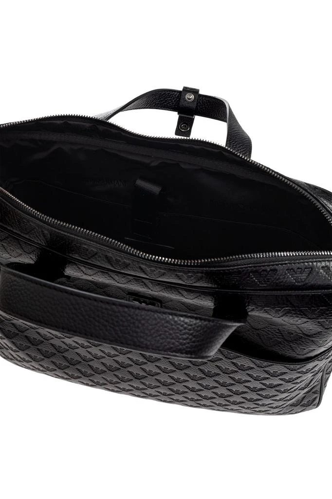 Emporio Armani Emporio Armani Logo Debossed Briefcase 4