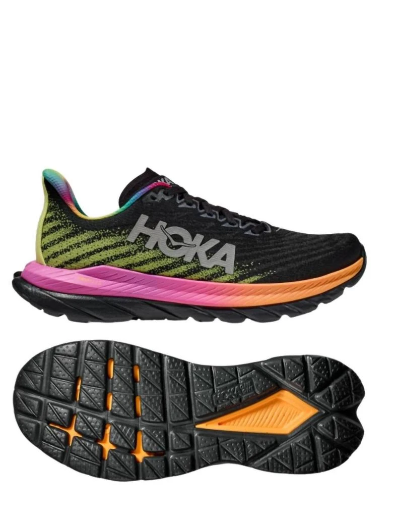Hoka Men's Mach 5 Running Shoes - D/medium Width In Black/multi 1