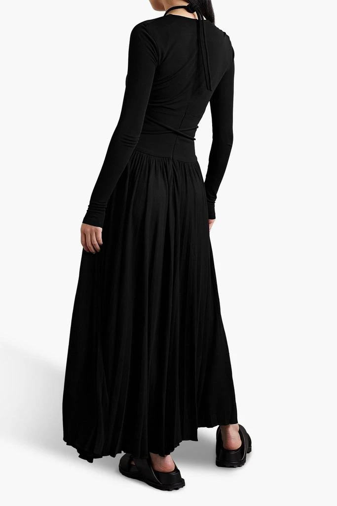 Proenza Schouler Cutout plissé-jersey halterneck maxi dress 3