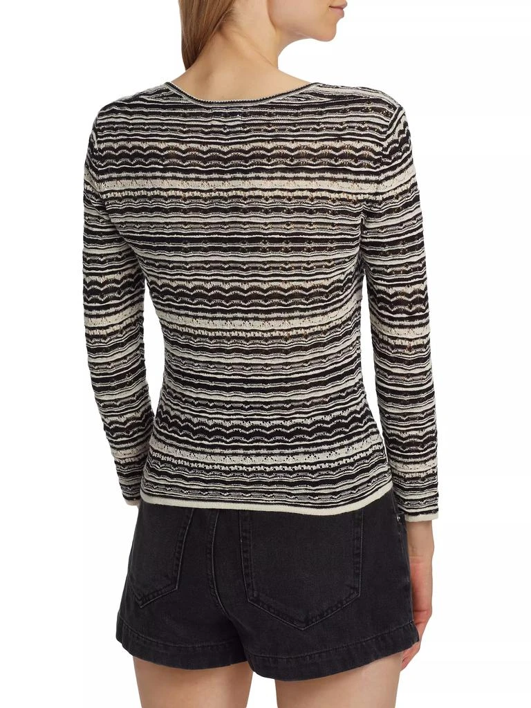 Isabel Marant Étoile Maeline Linen-Blend Knit Long-Sleve Top 5