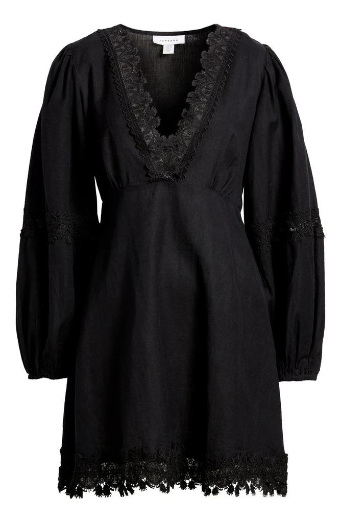 Shop Lace Trim Long Sleeve Linen & Cotton Minidress on Sale at BeyondStyle   Get 61% Off Lace Trim Long Sleeve Linen & Cotton Minidress with  Limited-Time Flash Deals, Exclusive Discounts, and
