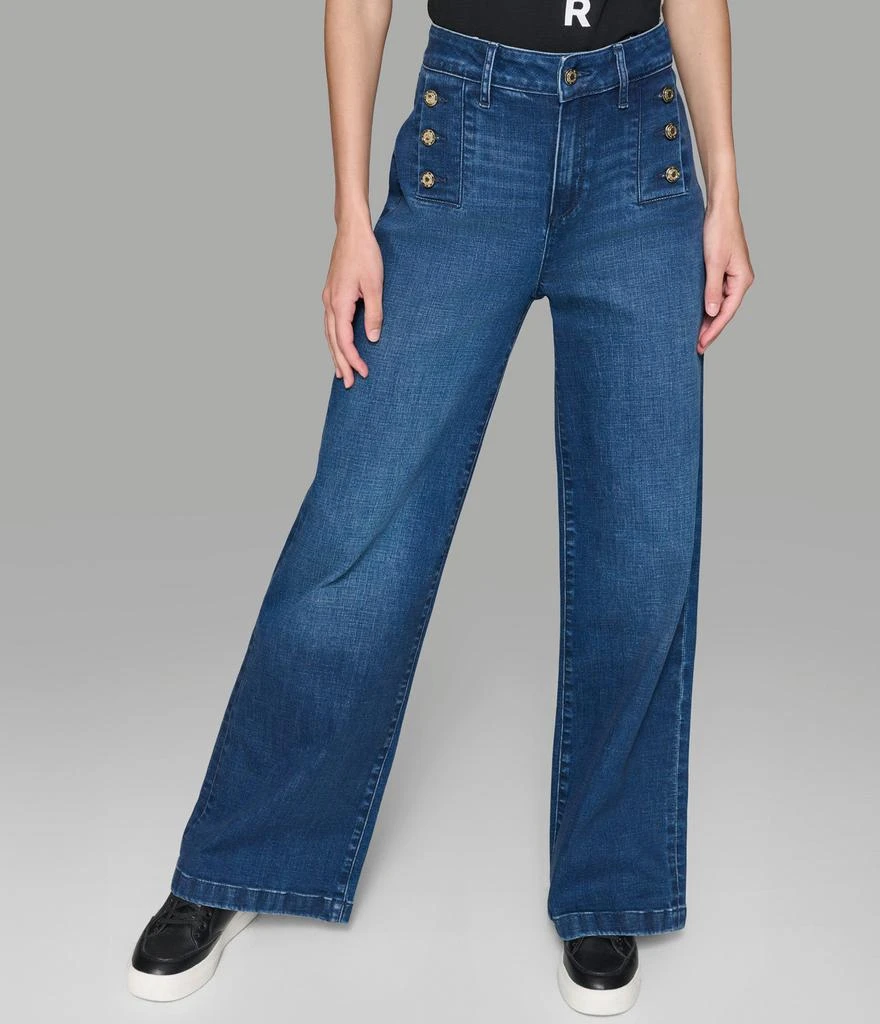 Karl Lagerfeld Paris SAILOR BUTTON STRAIGHT LEG DENIM 1