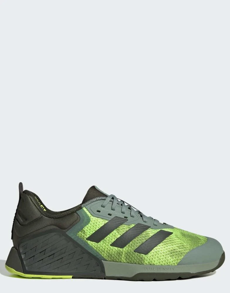Adidas adidas Training Dropset 3 strength training shoes in green and silver 1