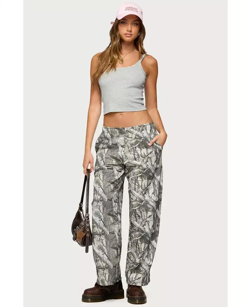 Edikted Women's Camo Straight Leg Sweatpants 2