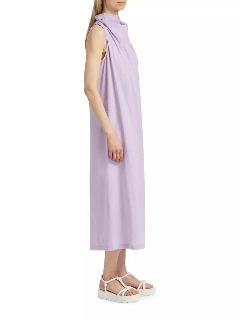 Issey Miyake Cotton Jersey Draped Maxi Dress 4