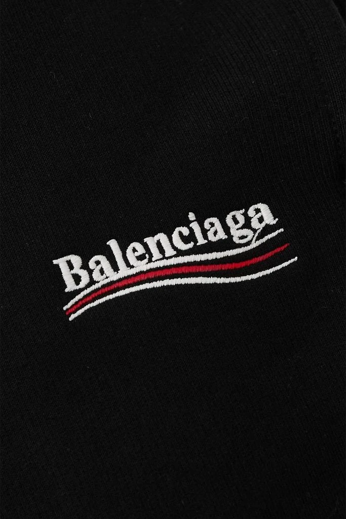 Balenciaga Embroidered cotton-jersey track pants 4