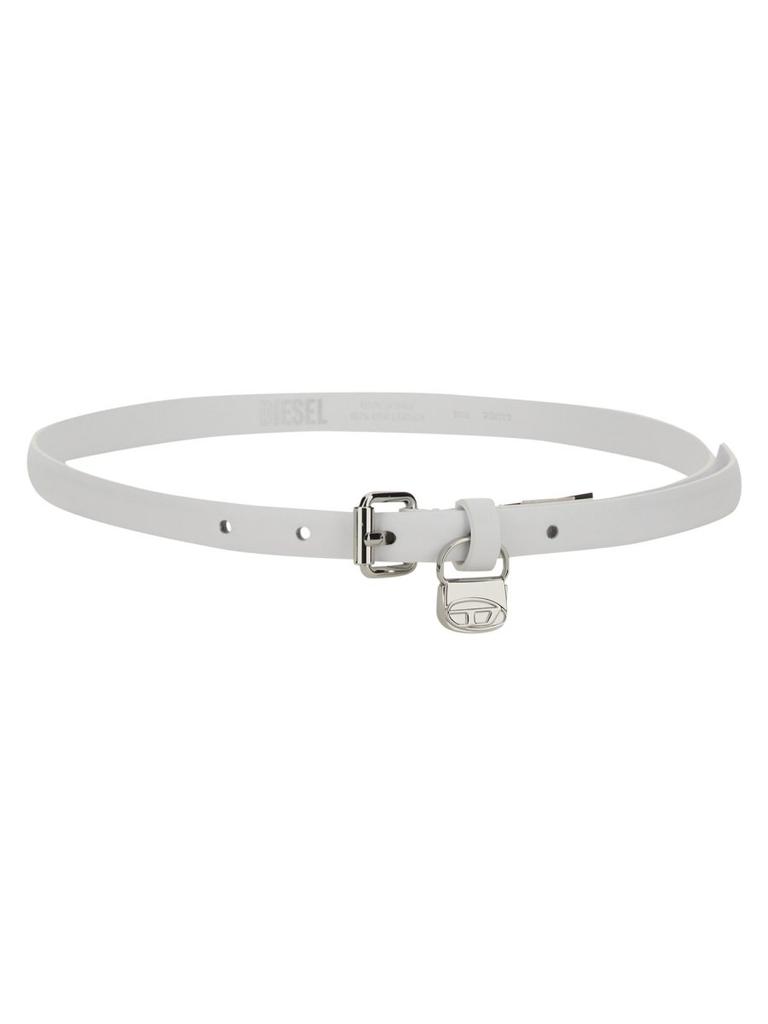 【国内発送★DIESEL】B-1dr 15/Slim belt with glittered finish Women's Slim glittery belt with Oval D buckle | Black | Diesel