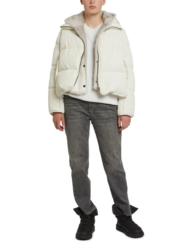 YVES SALOMON Puffer jacket with fur detail 5