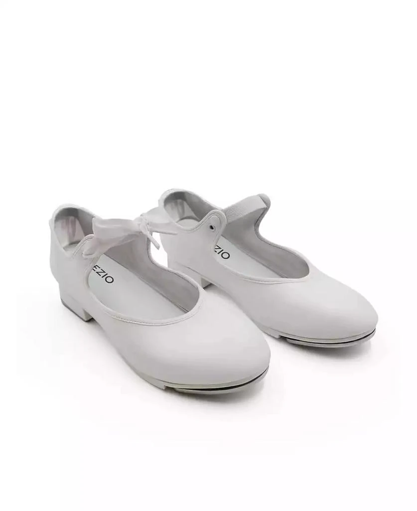 Capezio Girls Shuffle Tap Shoe White 6